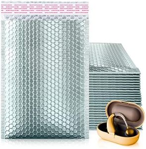 ABC 25 Pack Ice Blue Metallic Bubble mailers 6 x 9. Matte Colorful Mail envelopes 6x9 Bubble Poly mailers Light Blue Padded Envelopes. Peel and Seal. Shipping Bags for mailing, Packing.
