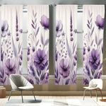 Ambesonne Purple Window Curtains Pa