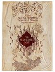 Warner Bros. Harry Potter Marauders Map Throw Blanket - Measures 50 x 70 inches - Fade Resistant Super Soft Fleece Bedding (Official Harry Potter Product)