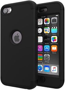 iPod Touch 7/ Touch 6 Case,SLMY(TM) Heavy Duty High Impact Armor Case Cover Protective Case for Apple iPod Touch 5/6/7th Generation Black/Black