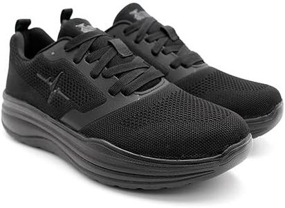 Laforst Mens Extreme Comfort Slip Resistant Sneaker, Black, 9.5