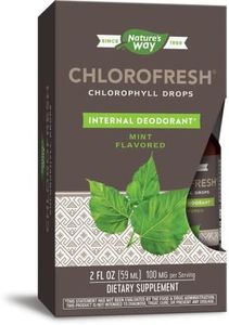 Nature’s Way Chlorofresh Chlorophyllin Drops, Supports Detoxification Pathways*, Liquid Chlorophyllin Copper Complex, Supports Healthy Skin*, Internal Deodorant*, Mint Flavored, 2 Fl Oz.