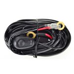 KAWELL Universal 2 lead Off Road ATV LED Light Bar Wiring Harness Kit - 40 Amp Relay ON/OFF Switch (2 Lead 9ft)