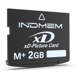 INDMEM xD-Picture Card 2GB (Type M+) 2GB XD Flash Memory Cards for Olympus Fuji Fujifilm Digital Camera, Enables Panoramic Shots, 3D Imaging, and Digital Painting