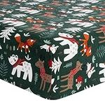 Festive Forest Deluxe Flannel Fitted Crib Sheet