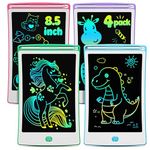 Magic Jimmy 4 Pack LCD Writing Tablet, 8.5 Inch Colorful Toddlers Drawing Tablet for Kids, Creative Doodle Board Drawing Pad, Toy Birthday Gift for 3-6 Year Old Girls Boys