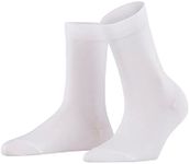 Falke Women Cotton Touch Crew Cut, White (White 2000), 8-10.5