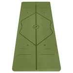 Liforme Travel Yoga mat – Free Yoga Bag, Patented Alignment System, Warrior-like Grip, Non-slip, Eco-friendly and Biodegradable, Ultra-lightweight, Sweat resistant, Long, Wide and Thick (Olive)