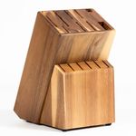 Coninx Knife Block Acacia Wood - Safe & Easy Universal Knife Block Solution - Convenient and Secure Knife Support Without Knives to Save Space and Find Your Knives Easily – Universal Knife Holder