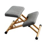 Kneeling Chair,Ergonomically Adjustable Wooden Orthopedic Posture Correction Chair,can Correct Sitting Posture and Adjust Vision,Suitable for Home and Office,Gray