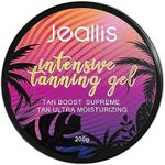 Jeallis Extreme Dark Intensive Tanning Luxe Gel Peach, Tan Accelerator for Outdoor Sun and Tanning Beds, Sun Tan Intensifier Butter with Dark Carrot Sun Tanning Oil for Natural Faster Darker Tan 6.8oz