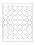 ChromaLabel 1.25 Inch Round Printable Labels for Laser and Inkjet Printers, 1050 Stickers per Pack, 42 Stickers per Sheet, White