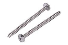 #10 X 3" Stainless Truss Head Phillips Wood Screw (25pc) 18-8 (304) Stainless Steel Screws by Bolt Dropper