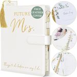 Wedding Planner Book and Organizer for The Bride -Faux Leather, Gold Foil 'Future Mrs' Wedding Binder I Includes Pen, Bookmark & Stickers I Engagement Gifts for Women I Wedding Planning Book Checklist