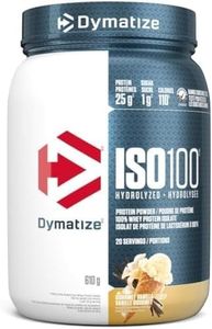 Dymatize ISO100 Hydrolyzed Protein Powder, Gourmet Vanilla, High Protein Powder, 100% Whey Isolate Protein Powder, 25g of Protein, Gluten Free, 20 Servings