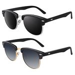 CGID Retro Sunglasses for Men Women Polarized UV400 Protection 2 Pack