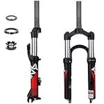 LHHL 20 Inch BMX Suspension Fork 80mm Travel QR 9x100mm Disc Brake 1-1/8" Straight Tube Manual Lockout MTB Ultralight Mountain Bike Front Forks