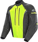 Joe Rocket Men's Atomic Ion Jacket (Black/Hi-Viz, Small)