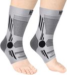 NEENCA Ankle Brace for Pain Relief, 2 Pack Compression Ankle Sleeves Set. Ankle Support Stabilizer for Achilles Tendonitis, Plantar Fasciitis, Joint Pain, Swelling, Arthritis, Sport - FSA/HSA Approved