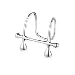 ZS 1PC Non-Piercing Wrap Lip Cuff Jewelry, Cyberpunk Lip Piercing Stainless Steel Fake Lip Ring Clip On Ear Cartilage Body Piercing Jewelry For Women Men (Punk Teardrop)
