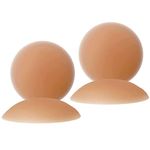 VOCH GALA Nipple Cover for Women 2 Pairs, Reusable Sticky Bra, Ultra Thin Nipple Pasties, Travel Essentials Caramel