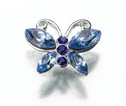 Lillian Rose Something Butterfly Pin, 0.625-Inch, Blue