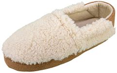 IZOD Ladies Yara Sherpa Fleece A-Line Slipper, Ivory Size Medium to Large (Womens 5-6 to 11-12 )