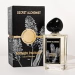 Secret Alchemist Midnight Patchouli Parfum 100ml – Long Lasting High Concentration Clean Perfume for Men | Woody Amber Intense Fragrance with Bergamot & Lavender | Gift | Office, Day & Night Wear