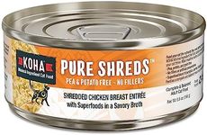 KOHA Pure Shreds Chicken Entrée for Cats, High Protein Wet Cat Food, 5.5oz Cans (Pack of 12)