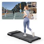 SupeRun Walking Pad, Under Desk Treadmill, 1-6KM/H Treadmill for Home with Remote Control and LCD Display, Walking Treadmill Maximum Capacity 136 Kg, Installation Free Black