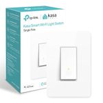 Kasa Smart Light Switch HS200, Single Pole, Needs Neutral Wire, 2.4GHz Wi-Fi Light Switch Works with Alexa and Google Home, UL Certified, No Hub Required, White ( Packaging May Vary )