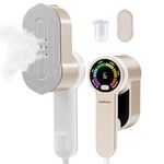 Portable Travel Steamer Iron for Clothes: Mini Garment Steamer with LCD Screen - 2 in 1 Handheld Steam Iron with 5 Steam Levels 150ML Water Tank - 1200W Travel Iron 5S Fast Heat-up for Home OfficeDorm