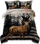 HOSIMA Snowy Forest Deer Comforter 