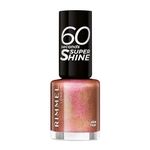Rimmel 60 Seconds Glitter Nail Polish, 834 Fab, 8 ml, (Pack of 1)