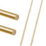 Glarks 2Pcs 5mm x 356mm Brass Straight Solid Round Rod Lathe Bar Stock for DIY RC Model Car, RC Helicopter Airplane, Model Ship (5mmx356)