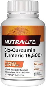 Nutra-Life Bio-Curcumin Turmeric 16,500 Plus Dietary Supplements 60 Capsules