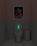 Star Wars Yoda Inspired Flush You Must Parody Vinyl Decal | Glow in The Dark | Perfect for Toilet Lid, Wall or Bathroom Decor | 8.5in by 6in | Funny Star Wars Gift for Fans (Glow)