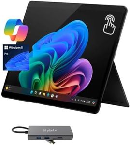 Microsoft Surface Pro 11, 13" 120Hz 2.8K Touchscreen, Copilot+ PC Tablet, 10-Core Snapdragon X Plus w/AI NPU, 16GB RAM, 256GB SSD, WiFi 7, 4K Webcam, Docking Station, Win 11 Pro, WiFi Only, Black