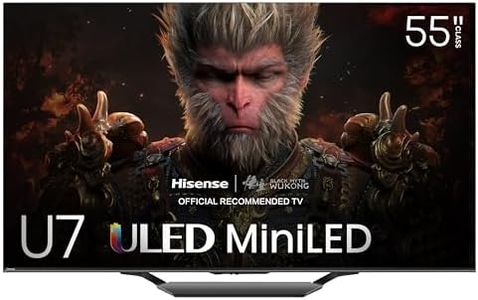 Hisense 55-Inch Class U7 Series Mini-LED ULED 4K UHD Google Smart TV (55U7N, 2024 Model) - QLED, Native 144Hz, Motion Rate 480, Full Array Local Dimming, Game Mode Pro, Alexa Compatibility