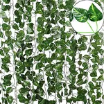 Tdas Artificial Ivy Garlands Leaves Greenery Hanging Vine Creeper Plants for Home Decor Main Door Wall Balcony Office Wedding Decoration Party Festival Craft -Each 6.7 ft (24 Pcs (Artificial Vines))