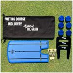 Golf Putting Alignment Mirror - Gates - Tees & Bag Training Combo Pack Golf Accessories for Men Putting Trainer for Indoor & Outdoor Golf Gifts for Men