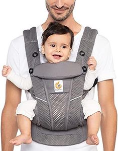 Ergobaby All Carry Positions Breathable Mesh Baby Carrier with Enhanced Lumbar Support & Airflow (7-45 Lb), Omni Breeze, Graphite Grey