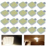 20PCS T10 921 922 912 194 RV Interior LED Light Bulbs, Super Bright LED Bulbs Replacement Lighting 36-SMD 2835 3200K Warm White for 12V RV Camper Trailer Motorhome Boat Dome Car Marine Indoor Light