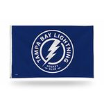 Rico Industries NHL Hockey Tampa Bay Lightning Round Logo Blue 3' x 5' Banner Flag Single Sided - Indoor or Outdoor - Home Décor