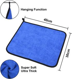 URAQT Microfibre Cleaning Cloths, 6-Pack – Lint-Free, Super Absorbent, 40x30cm