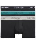 Calvin Klein Men's Underwear Micro Stretch 3 Pack Trunk, Black Bodies W/Black, Ash, Mediterranea WBS, Large