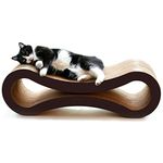 PetFusion Ultimate Cat Scratcher Lounge (Walnut Brown) [Superior Cardboard & Construction]