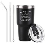 GINGPROUS Sorry No Hablo Fuctardo Travel Tumbler, Funny Ideas for Men Women Friends Brother Dad Sister Co-wokers Colleague Employee, Insulated Stainless Steel Tumbler (30 Oz, Black)