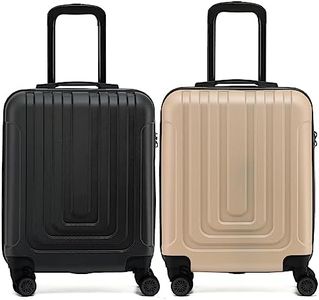 Flight Knight Premium Set of 2 Lightweight Cabin Suitcase - 8 Spinner Wheels - Built-in TSA Lock & USB Port - Luggage Approved for Over 100 Airlines Including Ryanair Priority - 55x40x20cm
