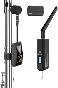 KENBAIDIO Wireless Flute Microphone System, UHF Wind Music Instruments Microphone with Rechargeable Receiver and Transmitter 196ft Range, Professional Tubular Instrument Clip Great for Flute, Piccolo